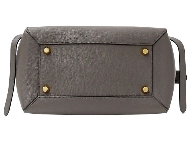 Céline Borsa a mano Celine in pelle grigia - vista 3