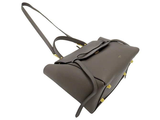 Céline Borsa a mano Celine in pelle grigia - vista 4