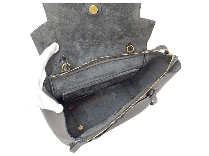 Céline Borsa a mano Celine in pelle grigia - vista 5