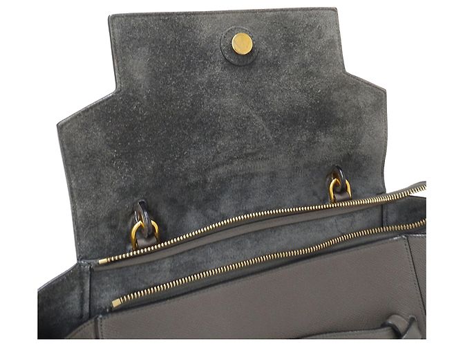 Céline Borsa a mano Celine in pelle grigia - vista 8