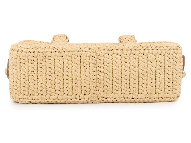 Borsa in rafia crochet Miu Miu Arcadi - vista 3