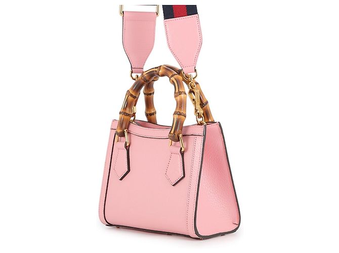 Borsa Gucci Diana Mini Tote in pelle rosa - vista 2