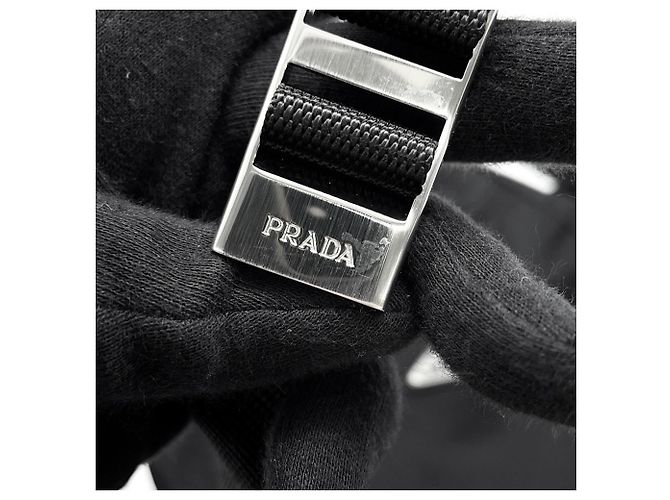 Borsa a tracolla Prada in nylon nero - vista 10