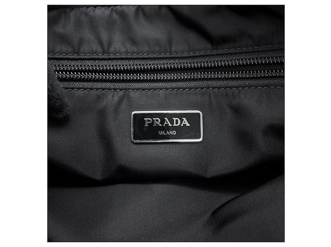 Borsa a tracolla Prada in nylon nero - vista 14