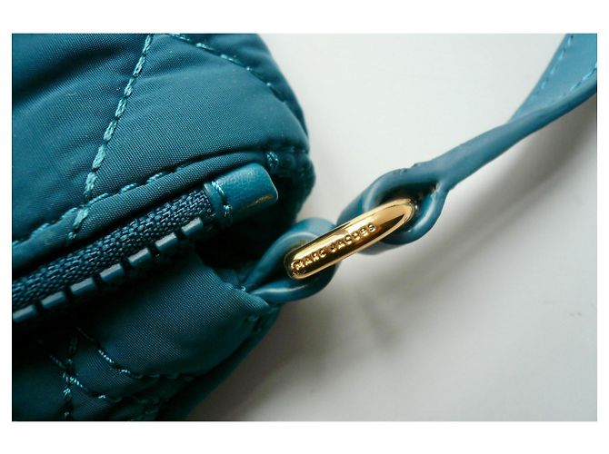 Marc Jacobs Quilted Nylon Mini Messenger Bag - Blu Anatra - vista 6