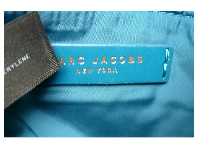 Marc Jacobs Quilted Nylon Mini Messenger Bag - Blu Anatra - vista 8