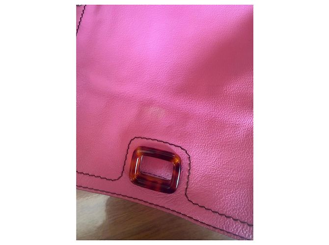 Borsa Lanvin in pelle rosa - vista 8