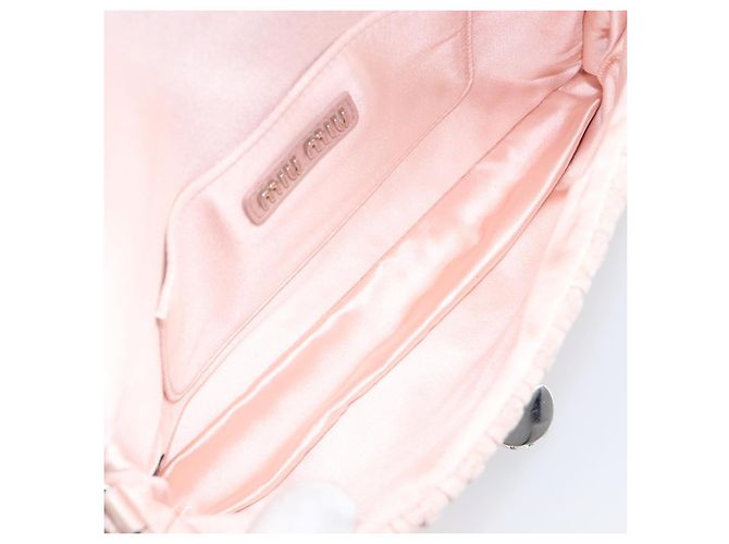 Miu Miu Crystal Full Flap em couro de bezerro estampado com pelos e couro Matelassé - vista 5
