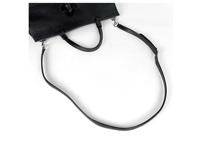 Borsa a mano in pelle 2-Way Gucci Bamboo Daily - vista 8