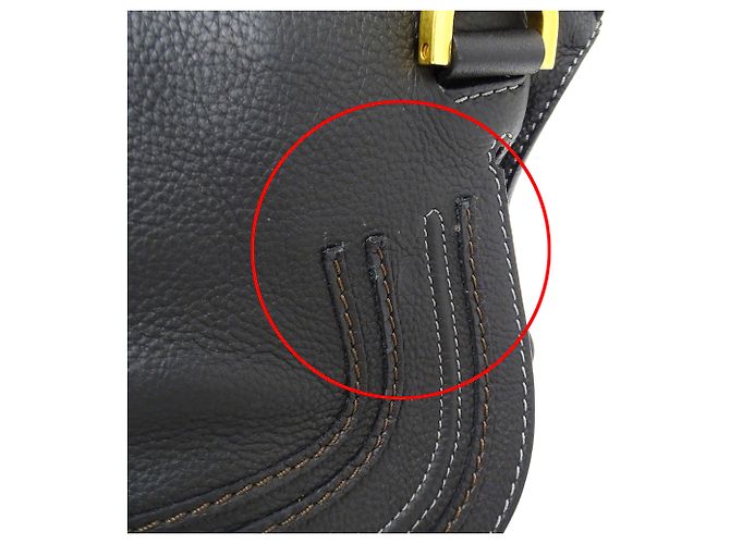 Borsa a mano Chloé Marcie in pelle nera - vista 10