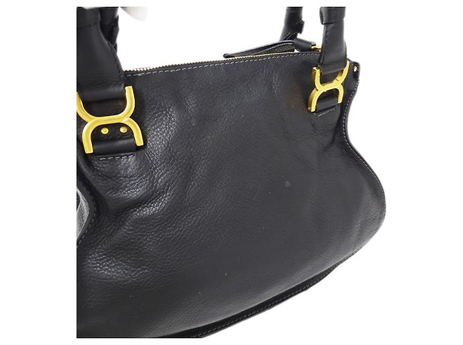 Borsa a mano Chloé Marcie in pelle nera - vista 12