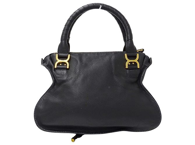 Borsa a mano Chloé Marcie in pelle nera - vista 2