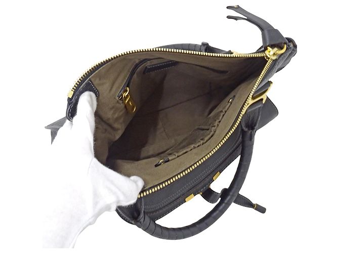 Borsa a mano Chloé Marcie in pelle nera - vista 5