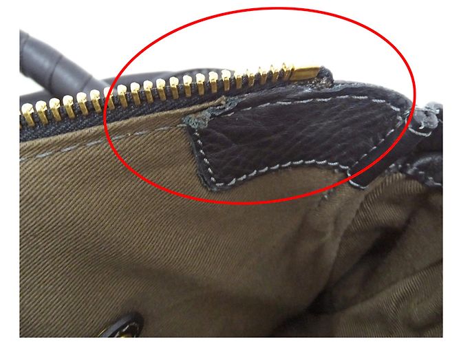 Borsa a mano Chloé Marcie in pelle nera - vista 8