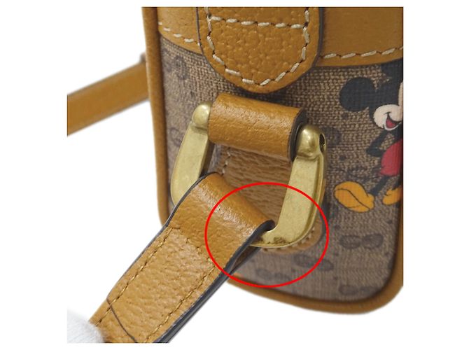 Borsa a tracolla marrone Gucci Disney Mickey Mouse Collaboration - vista 11