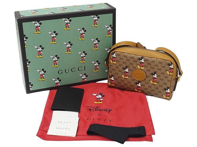 Borsa a tracolla marrone Gucci Disney Mickey Mouse Collaboration - vista 7
