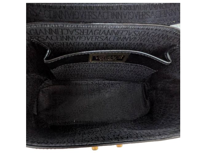 Borsa a mano Versace in pelle nera - vista 9
