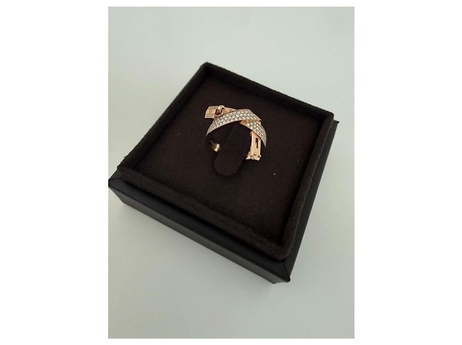 Anello Hermès Kelly Gavroche in oro rosa e diamanti - vista 2