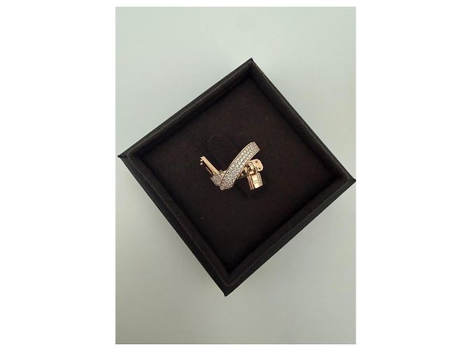 Anello Hermès Kelly Gavroche in oro rosa e diamanti - vista 5