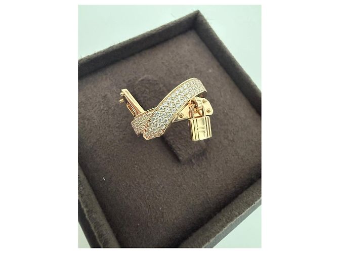 Anello Hermès Kelly Gavroche in oro rosa e diamanti - vista 6