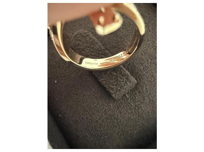 Anello Hermès Kelly Gavroche in oro rosa e diamanti - vista 8