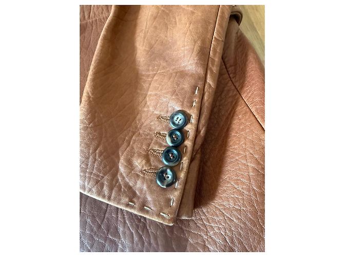 Dolce & Gabbana braune Lederjacke mit Leopardenfutter - Ansicht 2