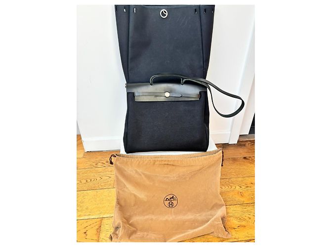 Borsa Hermès Herbag 39 Nero - vista 3