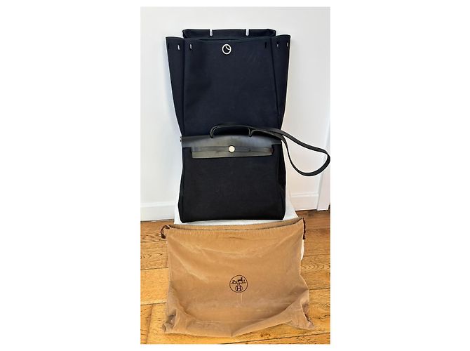Borsa Hermès Herbag 39 Nero - vista 4