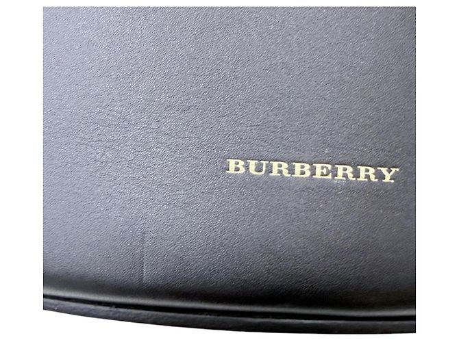 Borsa a secchiello in pelle nera e verde Burberry - vista 12