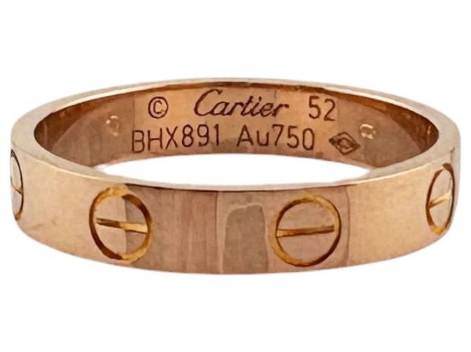 Anello Cartier Mini Love in oro rosa 18K - vista 2