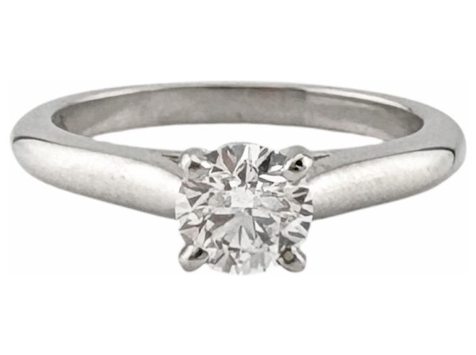 Cartier Solitärring aus Platin und Diamant - Ansicht 2