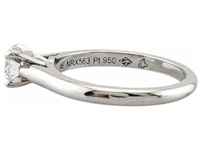 Cartier Solitärring aus Platin und Diamant - Ansicht 3