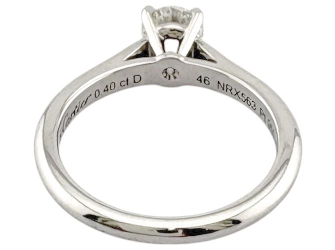 Cartier Solitärring aus Platin und Diamant - Ansicht 4