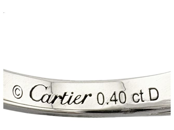 Cartier Solitärring aus Platin und Diamant - Ansicht 6
