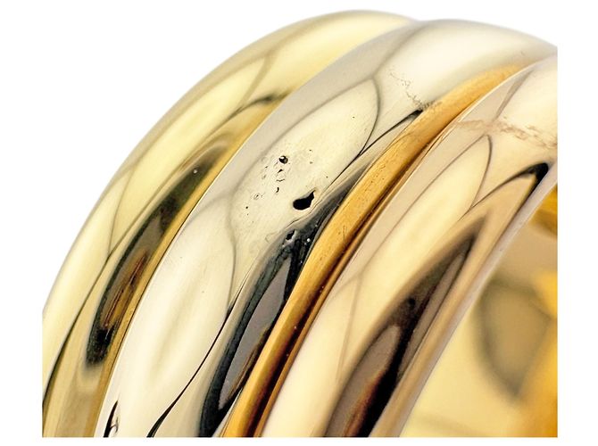 Anello Cartier 2C in oro giallo bianco e rosa - vista 10