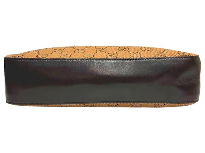 Borsa Gucci in pelle e canvas GG - vista 3