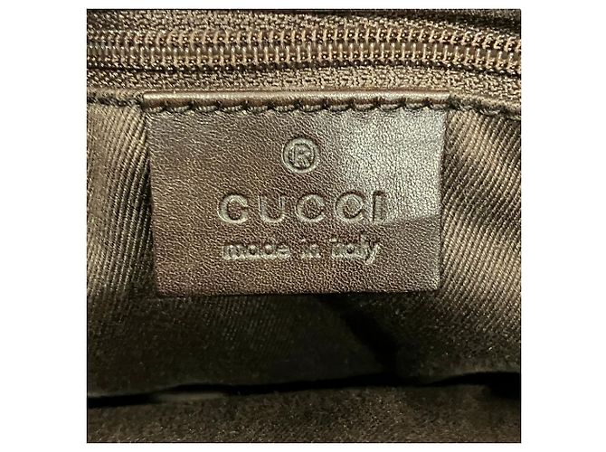 Borsa Gucci in pelle e canvas GG - vista 4