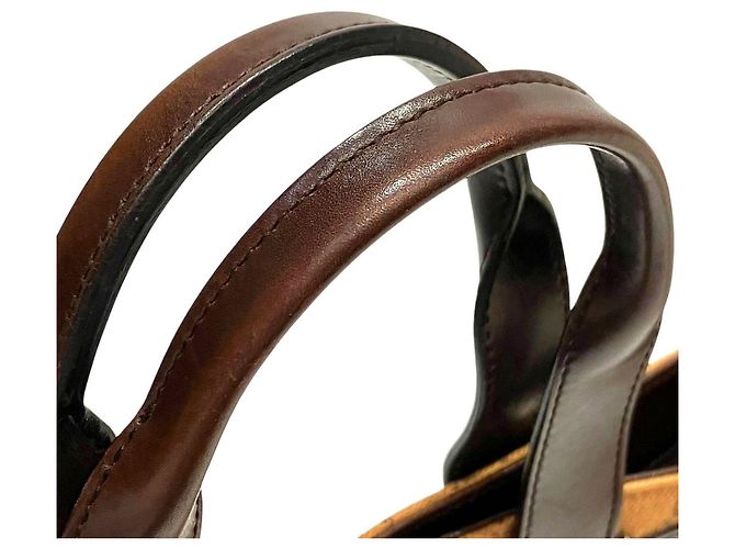Borsa Gucci in pelle e canvas GG - vista 9