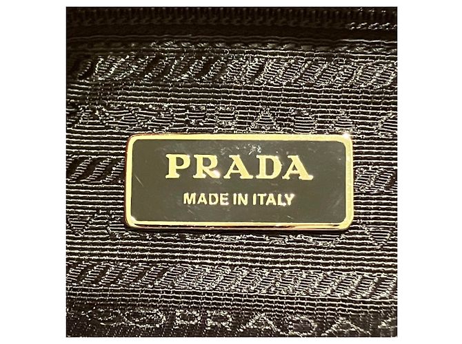 Borsa a mano Prada in nylon arancione - vista 4