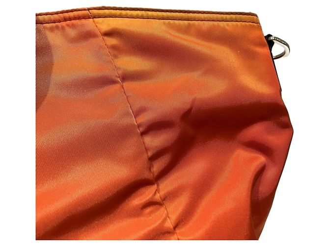 Borsa a mano Prada in nylon arancione - vista 7