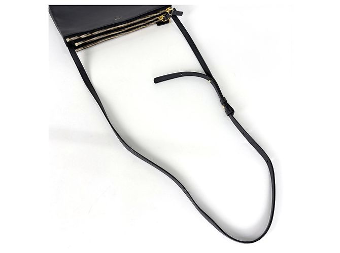 Céline Borsa a tracolla Trio Large in pelle Celine - vista 5