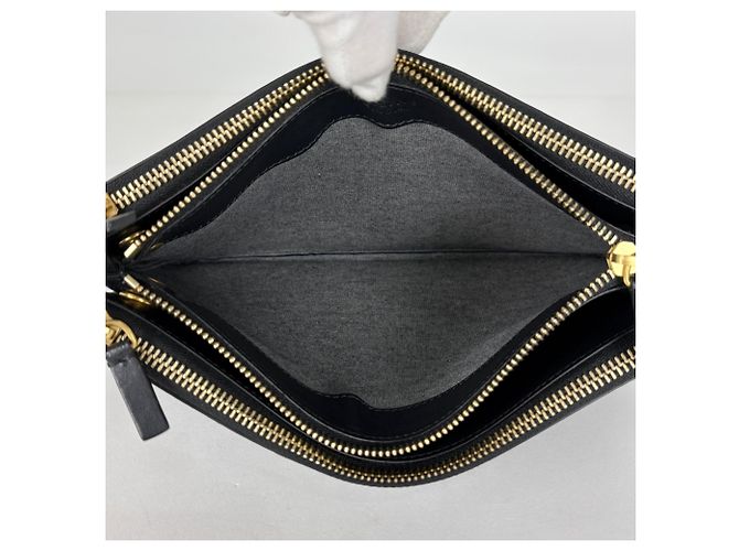 Céline Borsa a tracolla Trio Large in pelle Celine - vista 7