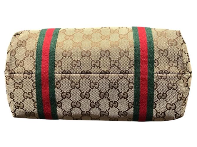 Borsa Tote Gucci - Sherry Canvas Leather - vista 3