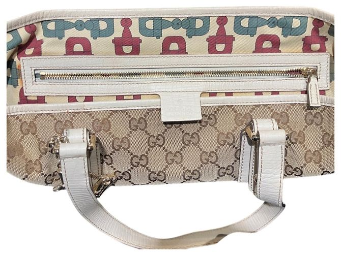 Borsa Tote Gucci - Sherry Canvas Leather - vista 9