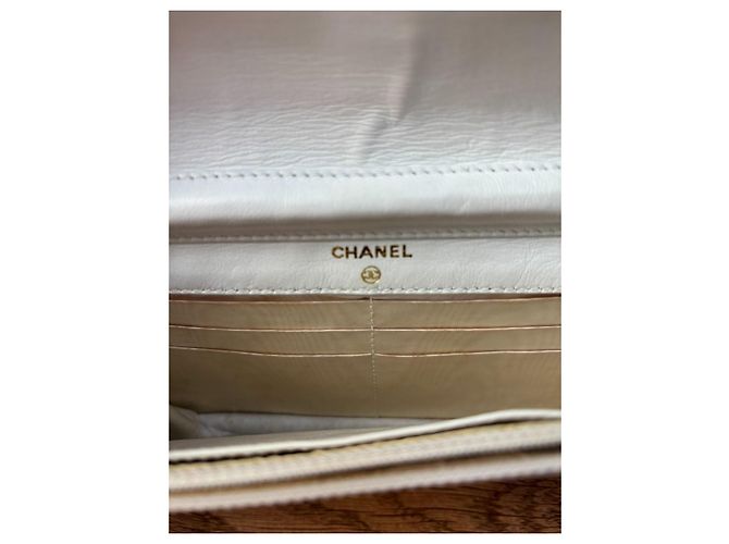 Chanel Wallet On Chain (WOC) Pelle Caviar Bianca - vista 6