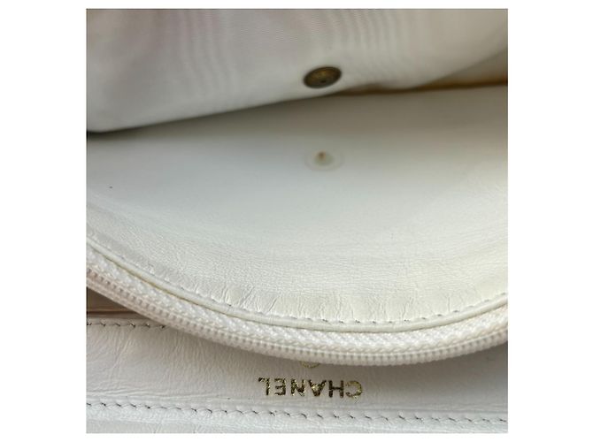 Chanel Wallet On Chain (WOC) Pelle Caviar Bianca - vista 8