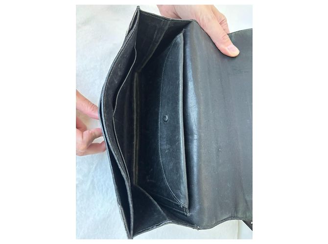Hermès Borsa Demi-Lune Coccodrillo Nero - vista 13
