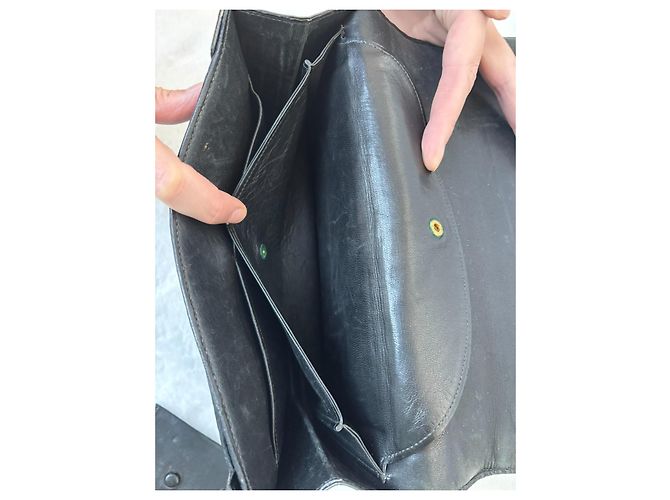 Hermès Borsa Demi-Lune Coccodrillo Nero - vista 15