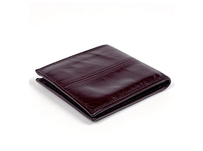 Prada Men's Bi-fold Leather Wallet in Bordeaux - view 2