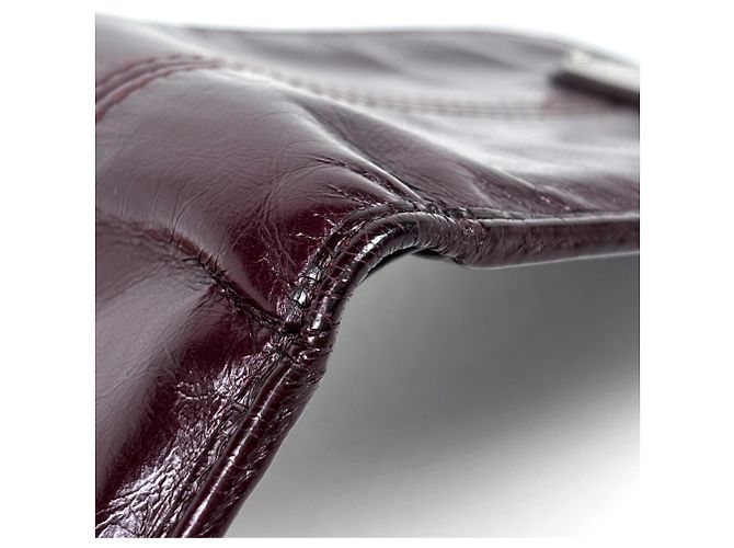 Prada Men's Bi-fold Leather Wallet in Bordeaux - view 4